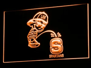 Michigan Wolverines Calvin Spartans LED Neon Sign