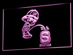 Michigan Wolverines Calvin Spartans LED Neon Sign