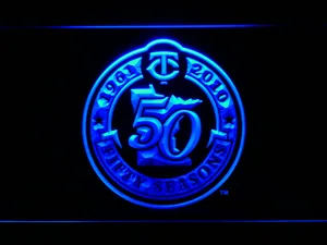 Minnesota Twins 50th Anniversary Logo LED Neon Sign - Legacy Edition