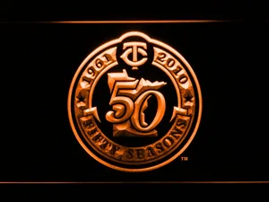 Minnesota Twins 50th Anniversary Logo LED Neon Sign - Legacy Edition