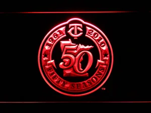 Minnesota Twins 50th Anniversary Logo LED Neon Sign - Legacy Edition