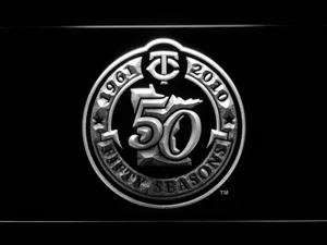 Minnesota Twins 50th Anniversary Logo LED Neon Sign - Legacy Edition