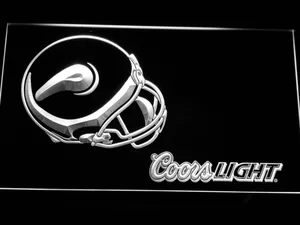 Minnesota Vikings Coors Light Helmet LED Neon Sign