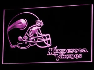 Minnesota Vikings Helmet 2 LED Neon Sign