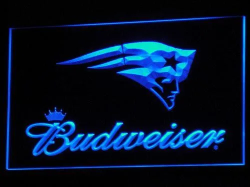 New England Patriots Budweiser LED Neon Sign