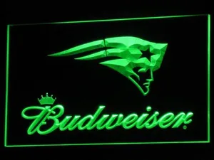 New England Patriots Budweiser LED Neon Sign