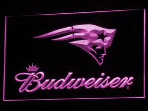 New England Patriots Budweiser LED Neon Sign