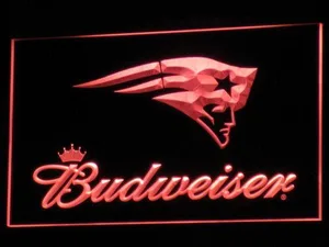 New England Patriots Budweiser LED Neon Sign