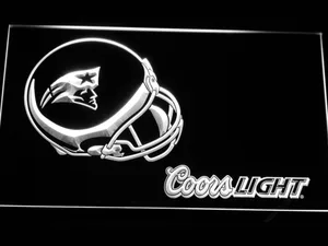 New England Patriots Coors Light Helmet LED Neon Sign