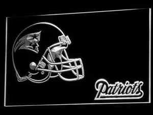 New England Patriots Helmet LED Neon Sign