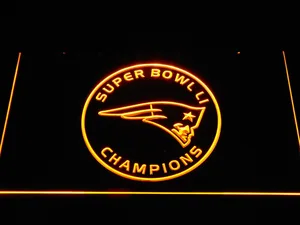 New England Patriots Super Bowl 51 Champions Circle Logo LED Neon Sign
