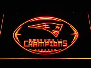 New England Patriots Super Bowl 51 Champions LED Neon Sign