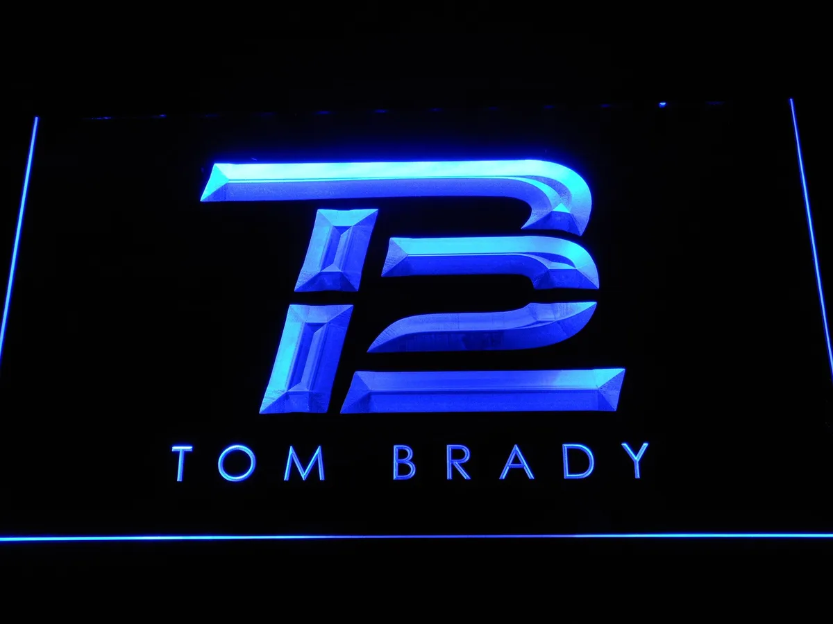 New England Patriots Tom Brady Logo LED Neon Sign