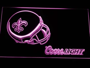 New Orleans Saints Coors Light Helmet LED Neon Sign