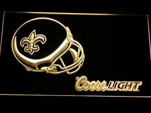 New Orleans Saints Coors Light Helmet LED Neon Sign
