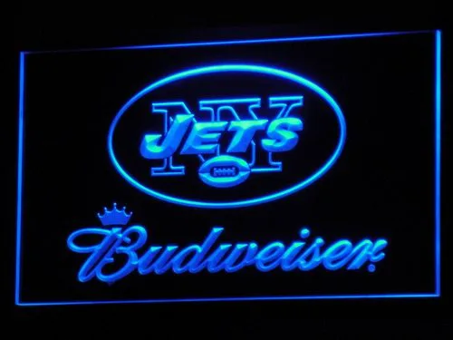 New York Jets Budweiser LED Neon Sign