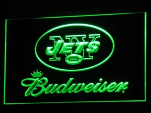 New York Jets Budweiser LED Neon Sign