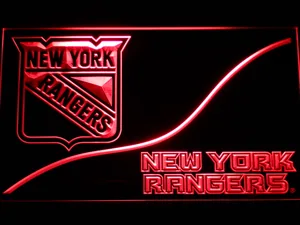 New York Rangers Split LED Neon Sign