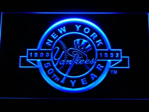 New York Yankees 50th Anniversary Logo LED Neon Sign - Legacy Edition