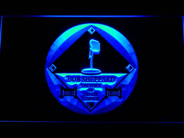 New York Yankees Bob Sheppard Memorial Logo LED Neon Sign - Legacy Edition