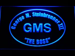 New York Yankees George Steinbrenner Memorial Patch LED Neon Sign - Legacy Edition