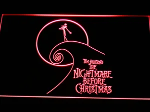 Nightmare Before Christmas Cliff LED Neon Sign