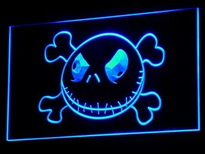 Nightmare Before Christmas Jack Skellington Head LED Neon Sign