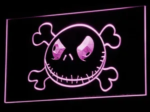 Nightmare Before Christmas Jack Skellington Head LED Neon Sign