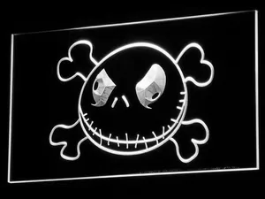 Nightmare Before Christmas Jack Skellington Head LED Neon Sign