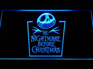 Nightmare Before Christmas Tombstone LED Neon Sign