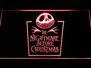 Nightmare Before Christmas Tombstone LED Neon Sign