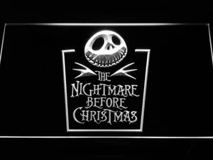 Nightmare Before Christmas Tombstone LED Neon Sign