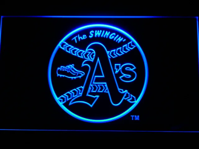 Oakland Athletics 1971-1981 Swinging A's LED Neon Sign - Legacy Edition