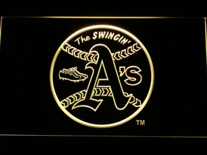 Oakland Athletics 1971-1981 Swinging A's LED Neon Sign - Legacy Edition