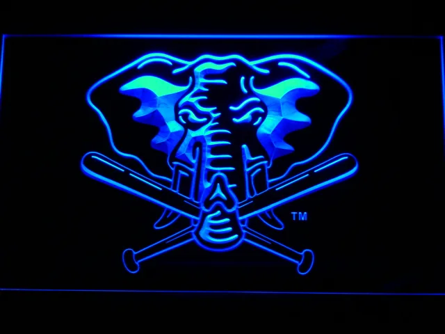 Oakland Athletics 1993-1994 Elephant Logo LED Neon Sign - Legacy Edition