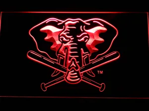 Oakland Athletics 1993-1994 Elephant Logo LED Neon Sign - Legacy Edition