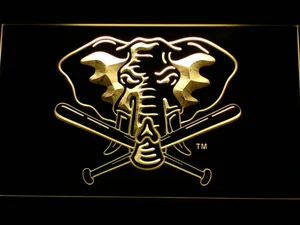 Oakland Athletics 1993-1994 Elephant Logo LED Neon Sign - Legacy Edition