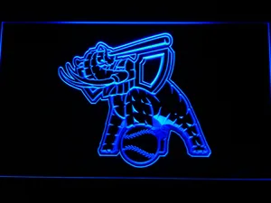 Oakland Athletics 1999 Turn Ahead the Clock Elephant Logo LED Neon Sign - Legacy Edition