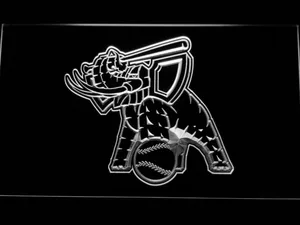 Oakland Athletics 1999 Turn Ahead the Clock Elephant Logo LED Neon Sign - Legacy Edition