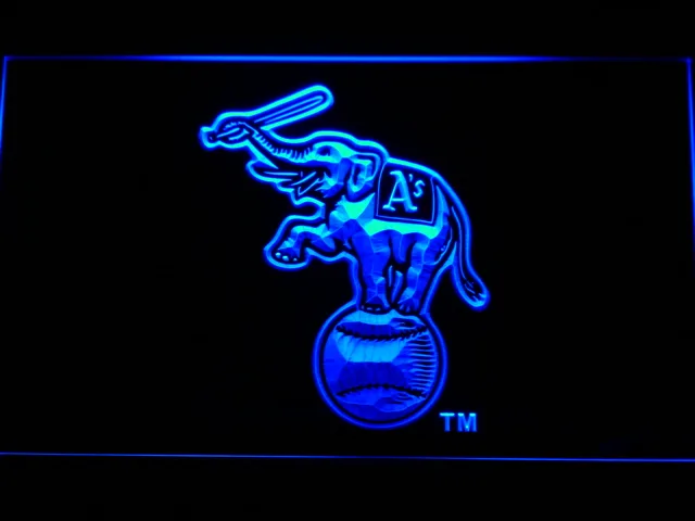 Oakland Athletics Elephant Logo LED Neon Sign