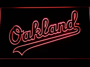 Oakland Athletics Oakland Wordmark LED Neon Sign