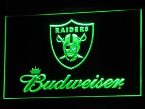 Oakland Raiders Budweiser LED Neon Sign