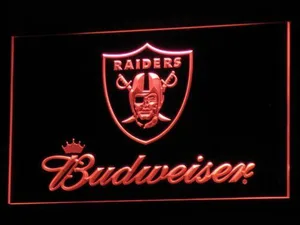 Oakland Raiders Budweiser LED Neon Sign