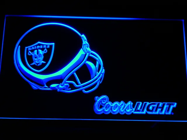 Oakland Raiders Coors Light Helmet LED Neon Sign
