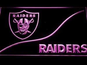 Oakland Raiders Split LED Neon Sign