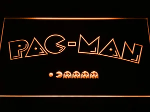 Pac-Man Logo LED Neon Sign