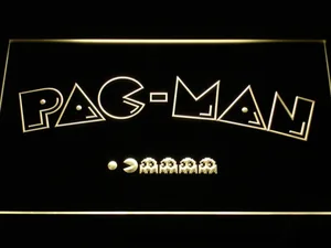 Pac-Man Logo LED Neon Sign