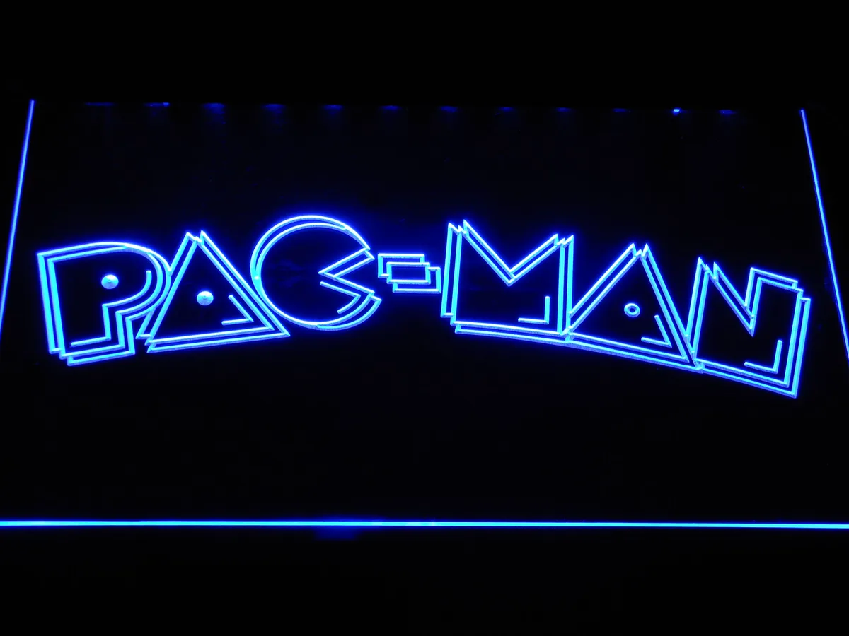 Pac-Man Wordmark LED Neon Sign