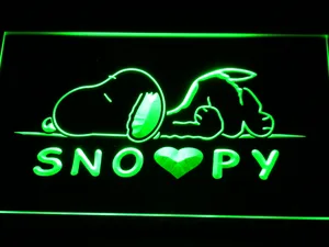 Peanuts Snoopy Heart LED Neon Sign