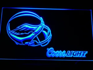 Philadelphia Eagles Coors Light Helmet LED Neon Sign